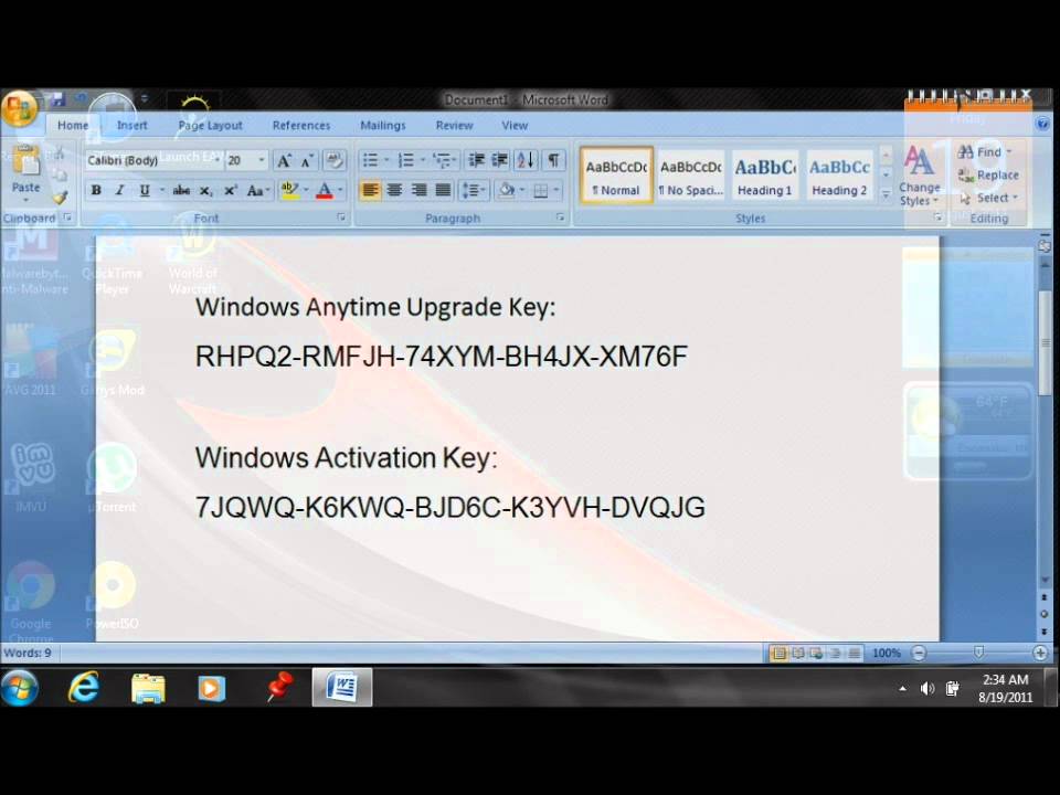 Windows 7 Ultimate 32 Bit With Activation Key Torrent Download